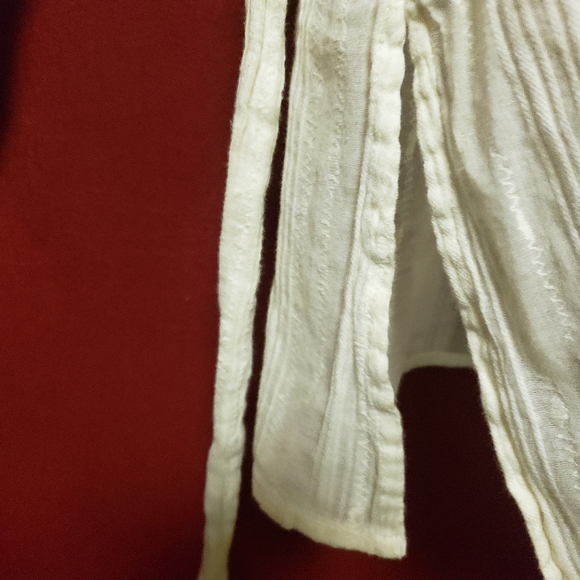 VINTAGE SEDUZIONE V NECK TOP W/ APPLIQUE/BEADS/STONES /SLIT BELL SLEEVES/S/ - Picture 5 of 9